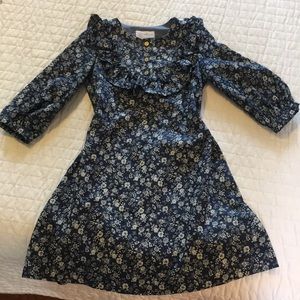 Blue Floral Girls Dress